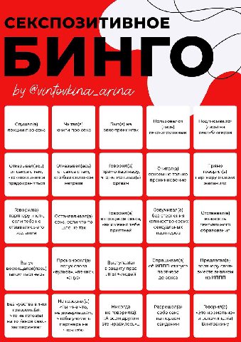 ИВНОЕ 5 @unfovlina, Пользовался Подписывался Слушал(а) Читал(а) Был(а) на (пась) (пась) на лекции про секс книги про секс секс-тренингах секс-игрушками секс-блогеров Отказывал(ась) Говорил(а) Прямо Сч