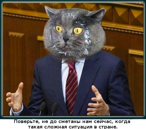 а) Поверьте, не до сметаны нам сейчас, когда такая сложная ситуация в стране,