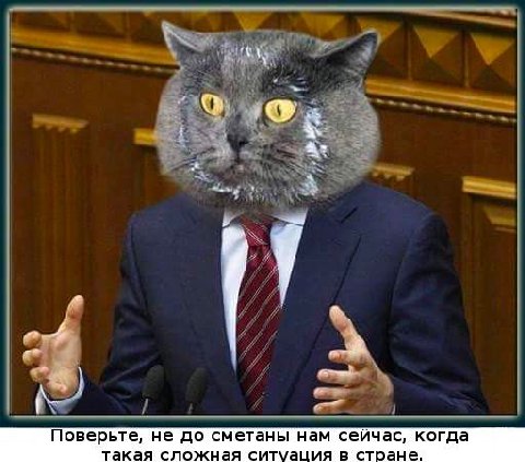 а) Поверьте, не до сметаны нам сейчас, когда такая сложная ситуация в стране,