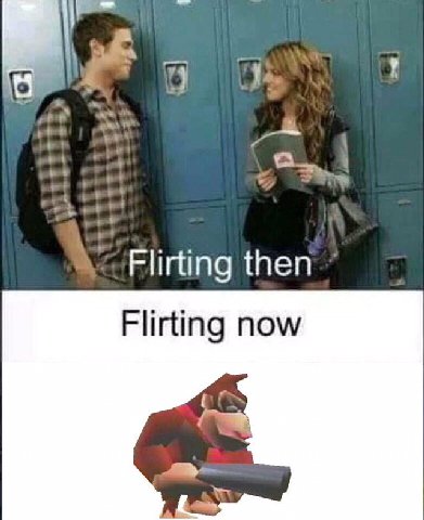 Flirting then Flirting now