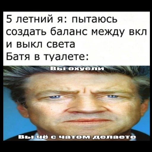 5 летний я: пытаюсь создать баланс между вкл и выкл света Батя в туалете: i