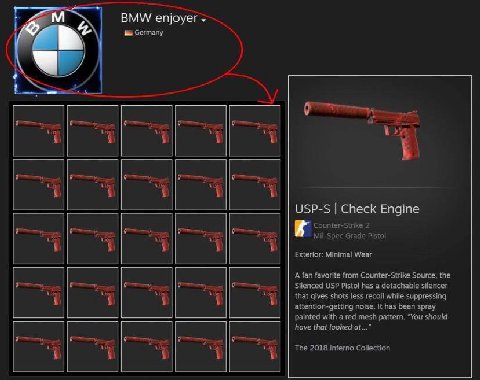 BMW enjoyer i Germany у у у Dig USP-S Check Engine Counter-Strike 2 7 Mil-Spec Grade Exterior: Minimal Wear A fan favorite from Counter-Strike Source, the Silenced USP Pistol has a detachable silencer
