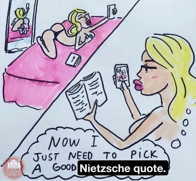 о Now I 3 О NEED TO PICK Nietzsche quote.