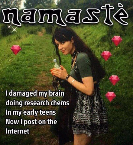 damaged my brain doing research chems In my early teens Now post on the Internet