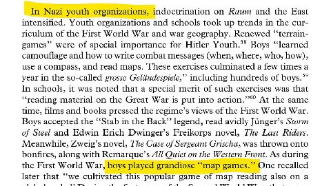 In Nazi youth organizations, indoctrination on Raum and the East intensified. Youth organizations and schools took up trends in the cur- riculum of the First World War and war geography. Renewed were 