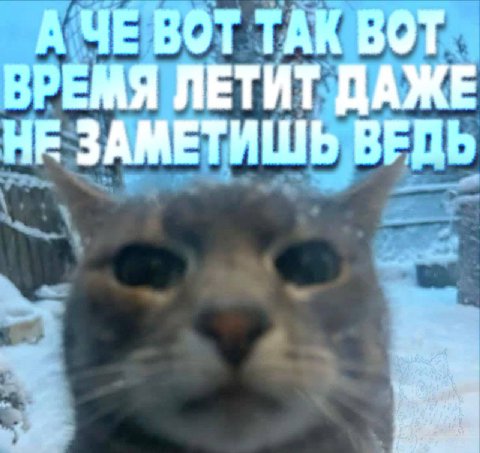 А ЧЕ ВОТ ТАК ВОТ ВРЕМЯ ЛЕТИТ ДАЖЕ НЕ ЗАМЕТИШЬ ВЕДЬ