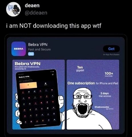 Чеаеп iam МОТ downloading this app wtf Bebra VPN BEBRA Bebra VPN Ten gigabit 100+ чим One subscription to: and Pad 3 tna: 4901 6 к у
