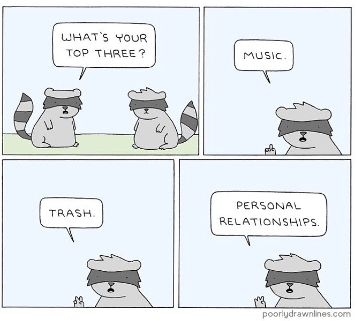 WHAT'S YOUR TOP THREE PERSONAL RELATIONSHIPS. poorlydrawnlines.com