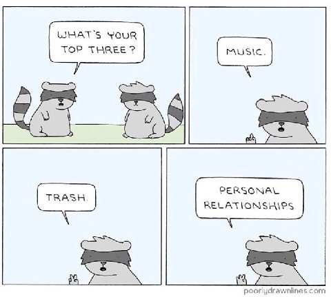 WHAT'S YOUR TOP THREE PERSONAL RELATIONSHIPS. poorlydrawnlines.com