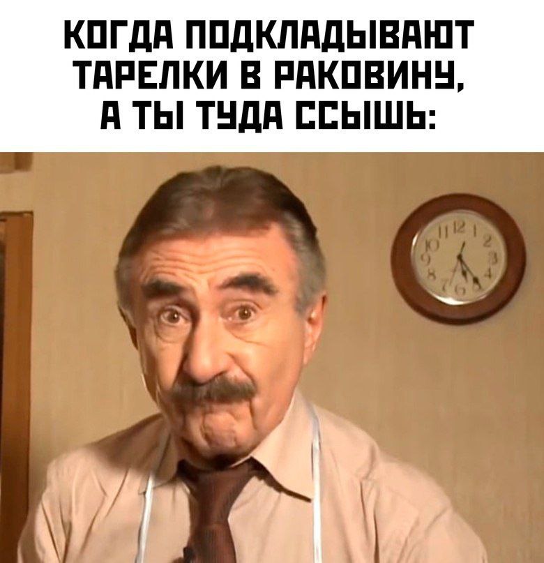 КОГДА ТАРЕЛКИ В РАКОВИНУ, А ТЫ ТУДА ССЫШЬ: