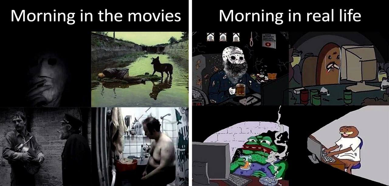 Morning the movies Morning in real life