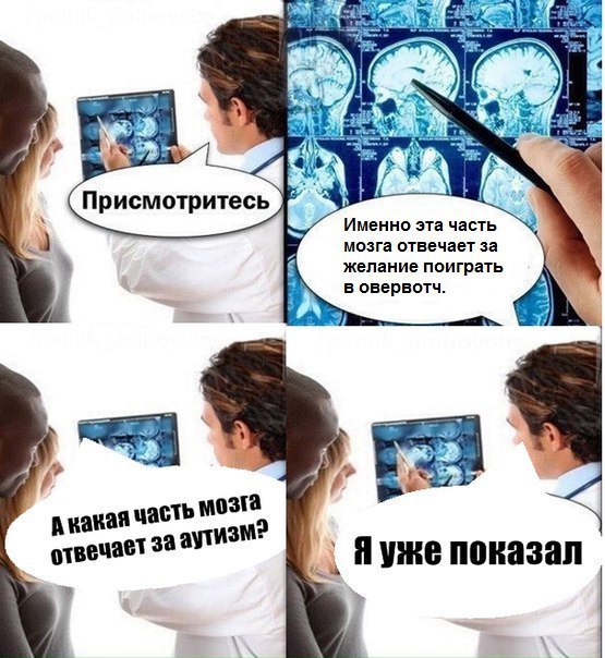 Присмотритесь Именно эта часть мозга отвечает за желание поиграть в овервотч. А кака ячасть мозга отвечает за я уже показал