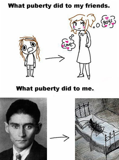 What puberty did to my friends. What puberty did to me. а