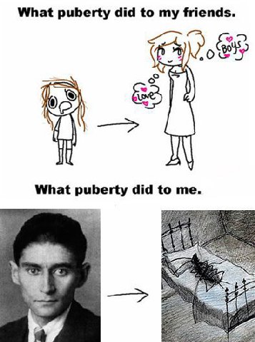 What puberty did to my friends. What puberty did to me. а