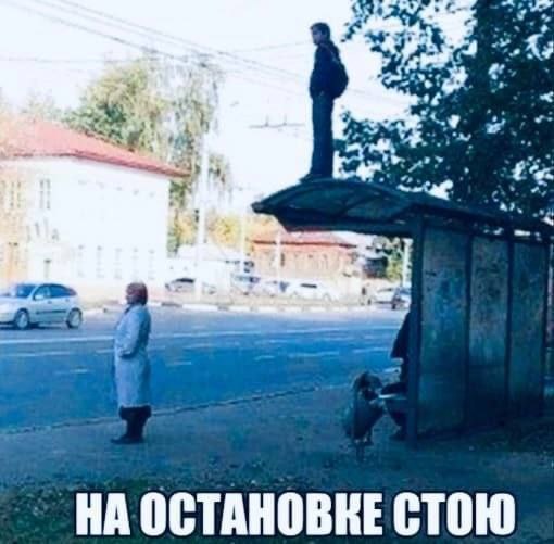 1 in a? У НА ОСТАНОВКЕ СТОЮ