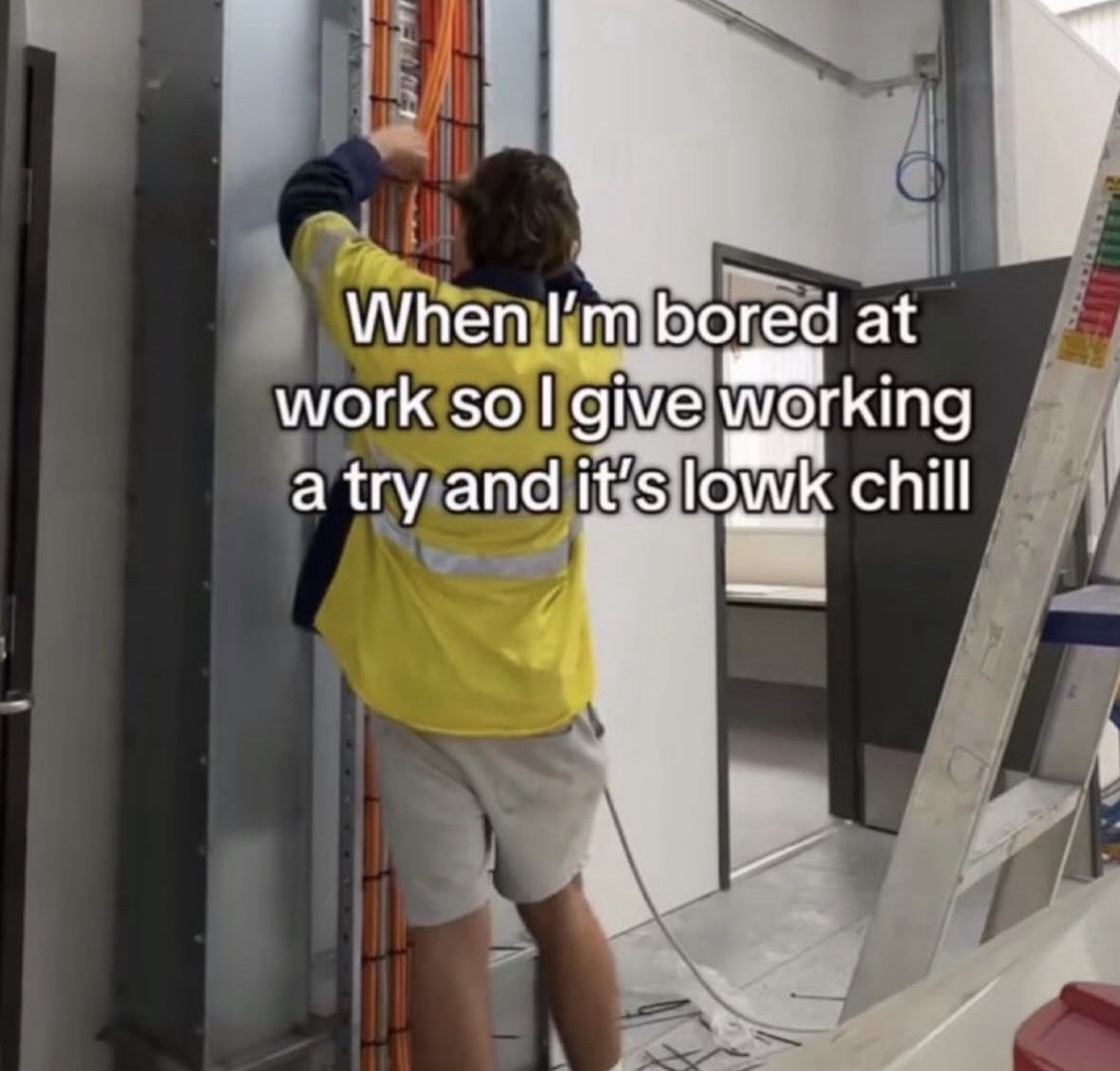 When bored at work so give working а and It's lowk chill