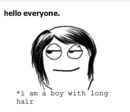 hello everyone. *1 a boy with long hair