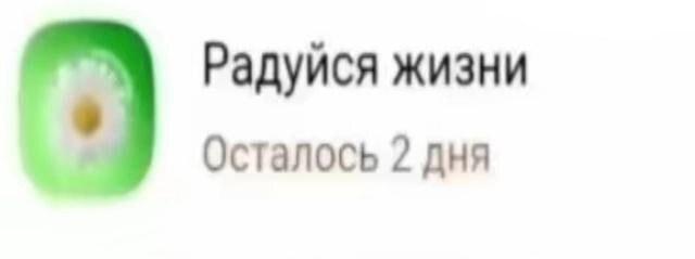 Радуйся жизни Осталось 2 дня