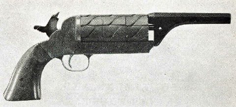 In 1873, W. H. Phillip patented an exceptionally complicated rimfire revolver that could be used with two cylinders like the ones mentioned previously, but it had the added bonus of also being able to