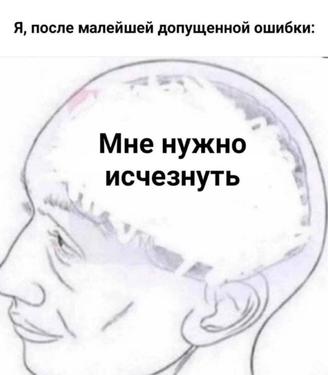 Я, после малейшей допущенной ошибки: Мне нужно исчезнуть