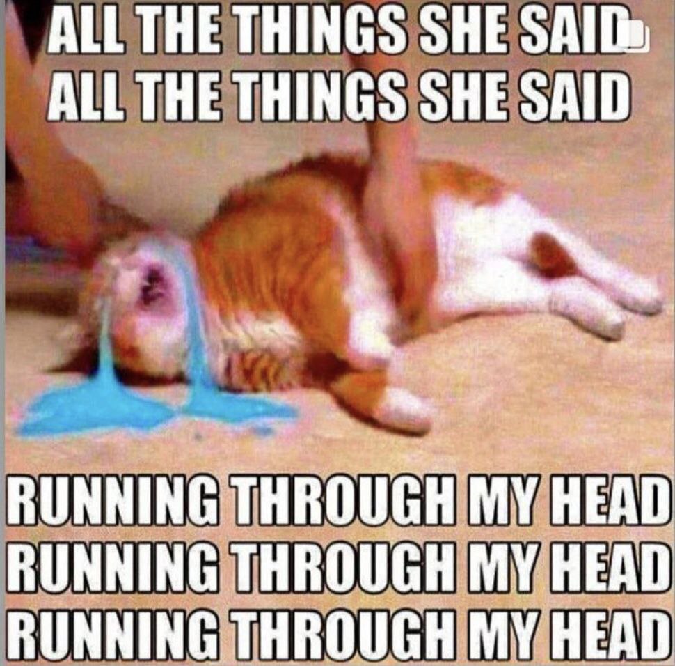 ALL THE THINGS SHE ЗА ALL THE THINGS SHE SAID RUNNING THROUGH MY HEAD RUNNING THROUGH MY HEAD RUNNING THROUGH MY HEAD