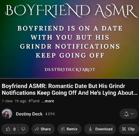 BOYFRIEND IS А DATE WITH YOU BUT HIS GRINDR NOTIFICATIONS KEEP GOING OFF DESTINY РЕСКТАКОТ Boyfriend ASMR: Romantic Date But His Grindr Notifications Keep Going Off And He's Lying About... Destiny Dec