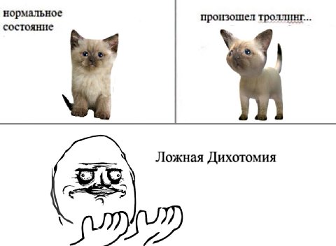 нормальное произошел троллинг. состояние Ложная Дихотомия