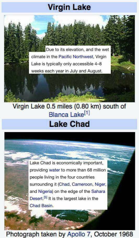 Virgin Lake 9 7 Due to its elevation, and the wet climate in the Pacific Northwest, Virgin Lake is typically only accessible 4-8 weeks each year in July and August. А Virgin Lake 0.5 miles (0.80 south