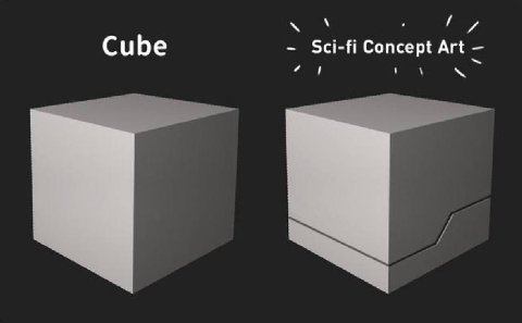 Cube Sci-fi Concept Art