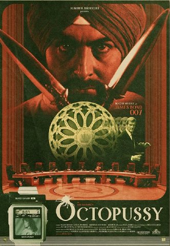 ALBERT BROCCOLI presents a С MOORF an JAMES BOND 007 A 4 at 4 a MAUD ADAMS CTOPUSS RITA ARISIINA WAYDORN PLILA 6 ALAN С ТОМ АЦИ К BROCUDU RICILURD в OCTOPUSSY