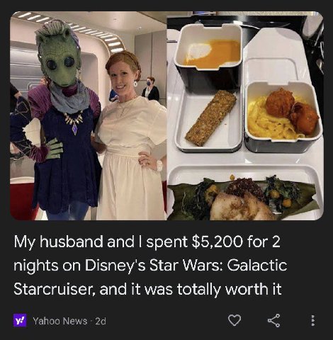 My husband and spent $5,200 for 2 nights on Disney's Star Wars: Galactic Starcruiser, and it was totally worth it У/ Yahoo News 24