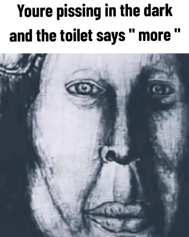 Youre pissing in the dark and the toilet says more