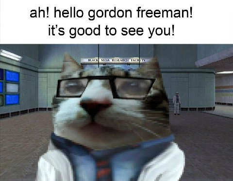 hello gordon freeman! it's good to see you!