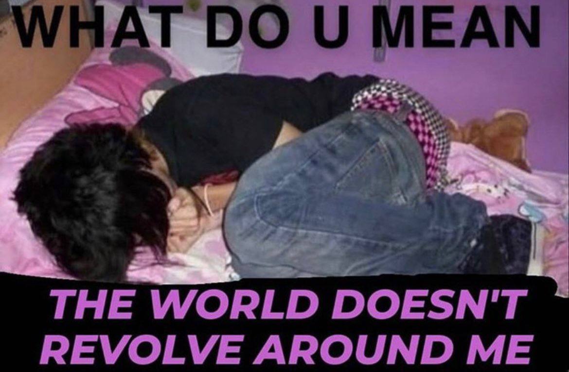 MEAN THE WORLD DOESN'T REVOLVE AROUND ME