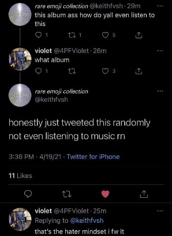гаге етой сойесиоп this album ass how yall even listen to this violet what album rare етой collection honestly just tweeted this randomly not even listening to music 11 violet a that's the hater minds