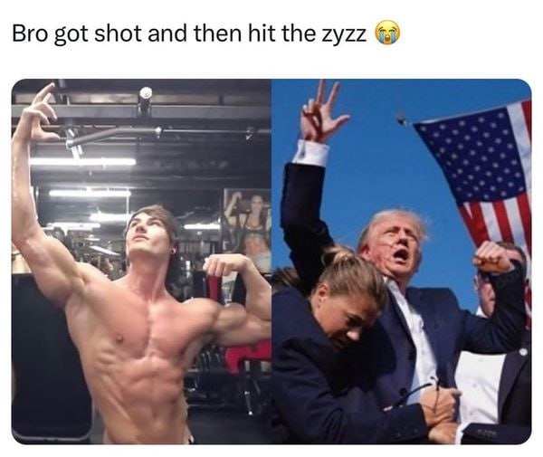 Bro got shot and then hit the zyzz 3 4