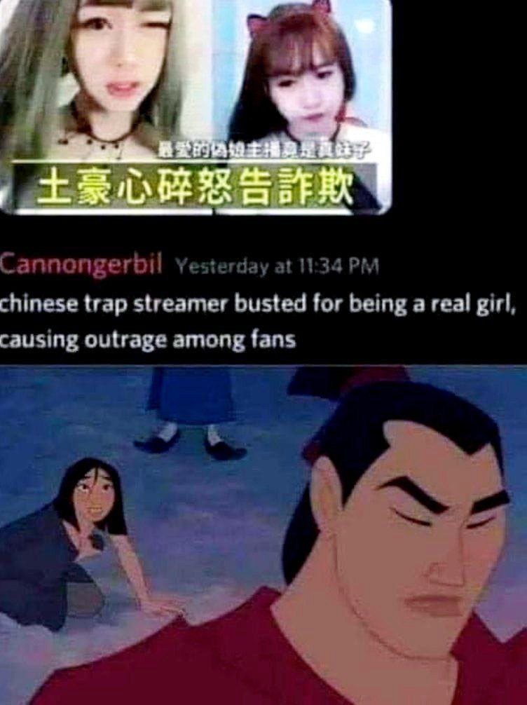 i ‘a Cannongerbil Yesterday а! 11:34 chinese trap streamer busted for being a real girl, causing outrage among fans