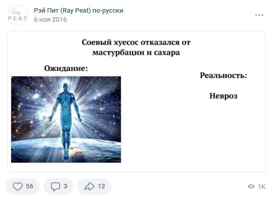 Рэй Пит (Ray Peat) по-русски РЕА 6 ноя 2016 Соевый хуесос отказался от мастурбации и сахара Ожидание: Реальность: Невроз 4 56 (3 А» 12