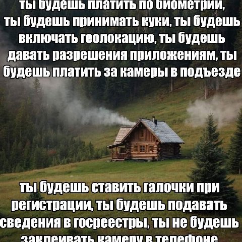 ТЫ ПЛатить 10 ты будешь принимать куки, ты будешь включать геолокацию, ты будешь давать разрешения приложениям, ты будешь платить за камеры в подъезде ты будешь ставить галочки при регистрации, ты буд