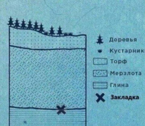 a. Доревья Кустарник Торф Мерзлота Глина закладка