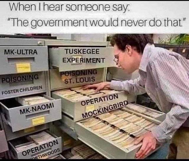 When hear someone say: “The government would never that” we TUSKEGEE EXPERIMENT