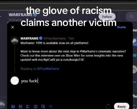 the glove of racism claims another victim & Warframe: 1999 is available now on all platforms! р Want to know more about the next step т #Warframe's cinematic narrative? Check out this interview over o