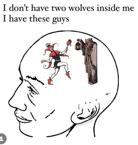 I don’t have two wolves inside me I have these guys
