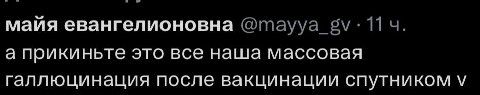 маия евангелионовна а прикиньте это все наша массовая галлюцинация после вакцинации спутником