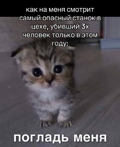 как на меня смотрит самый опасный станок в цехе, убивший человек только в этом году: погладь меня