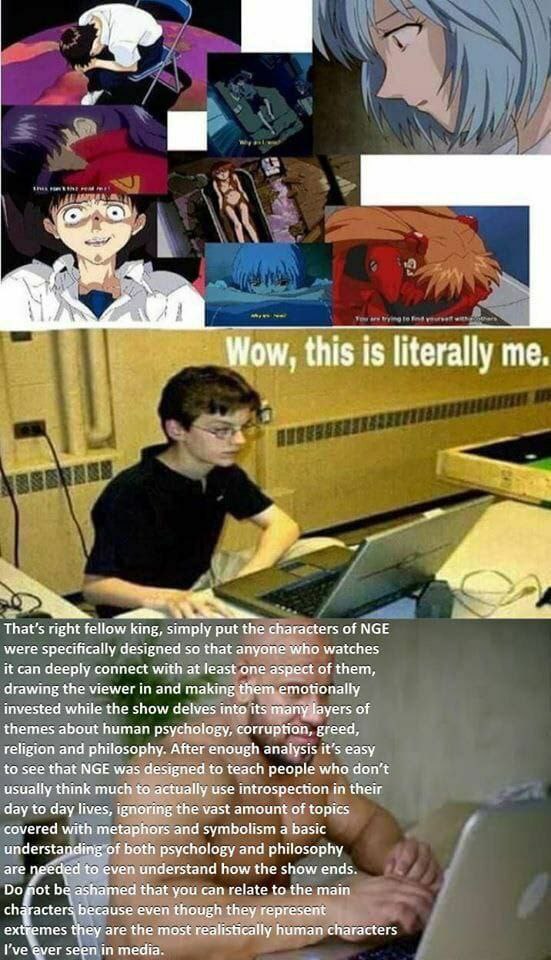 4\ 2% А. 1 this is literally me. 4 2 6 2 у 2 right fellow king, simply put the characters of NGE were specifically designed so that who watches it can deeply connect with one aspect of them, drawing t