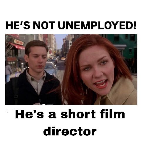 HE’S NOT UNEMPLOYED! °Не'$ а short film director