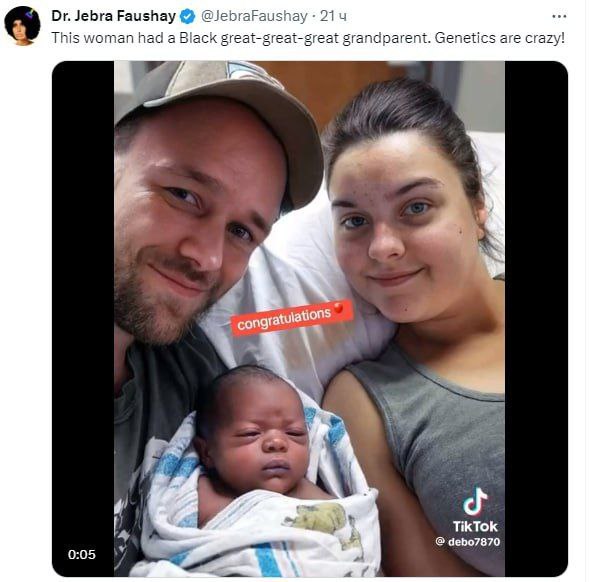 Jebra Faushay 9 This woman had a Black 5 at-great-great grandparent. Genetics are crazy! Pra TikTok debo7870 0:05 a