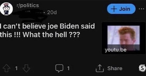 сап'{ believe joe Biden said this И! What the hell youtu.be 9