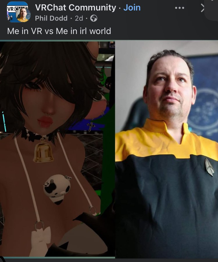 VRChat Community Join Phil Dodd Me in Me in irl world